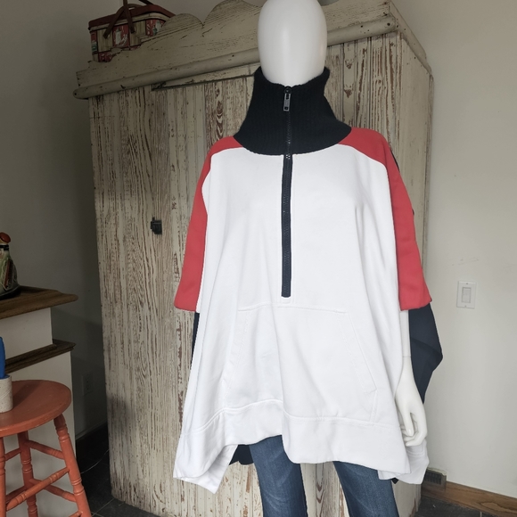 NWOT Burberry Madyrose Sweatshirt Style Sports Poncho - Picture 5 of 16